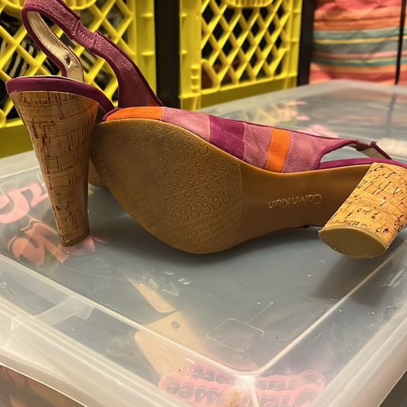 Calvin Klein orange and purple platform heels size 7 - Picture 5 of 6